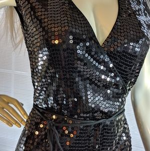 NWT MICHAEL KORS SEQUIN WRAP MAXI